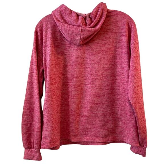 Poof New York Women's Pink Embroidered Floral Hoodie Size M Casual - Picture 8 of 9